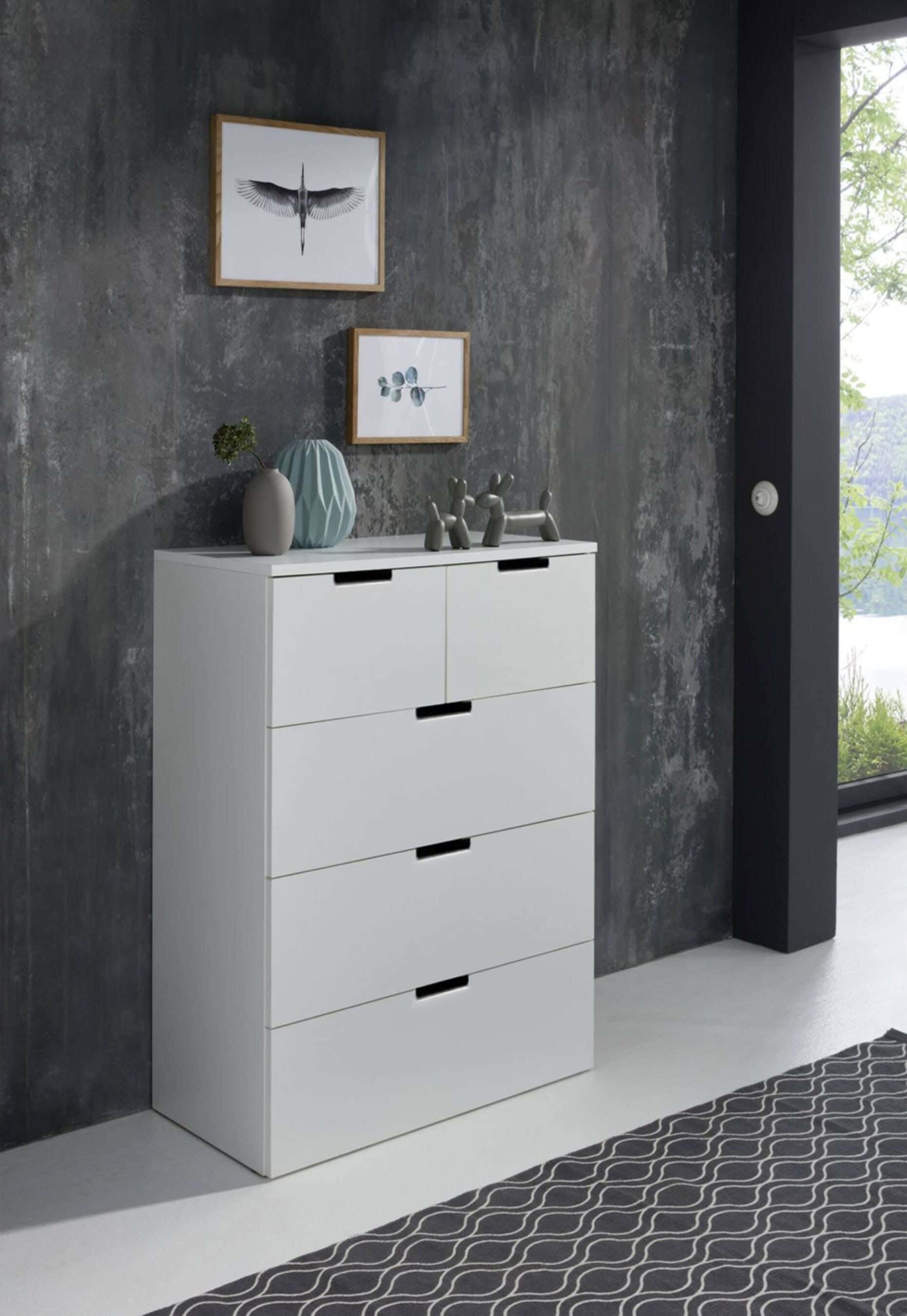 Modern Drawer Unit, 94x61x42 cm - White
