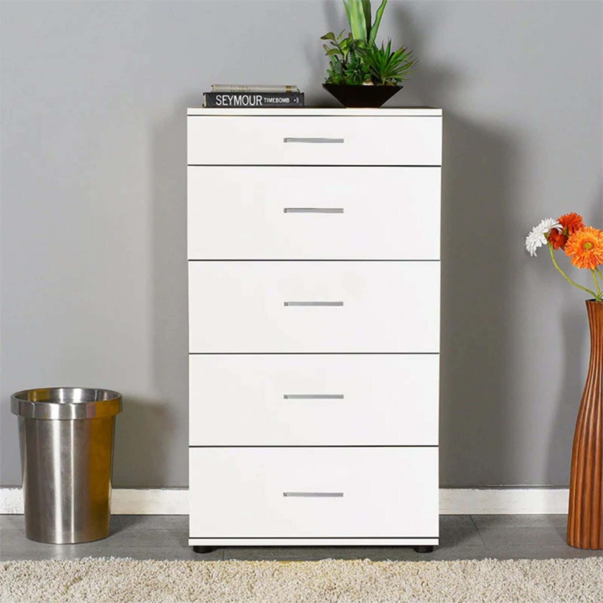 Modern Drawer Unit, 107x60x42 cm - White