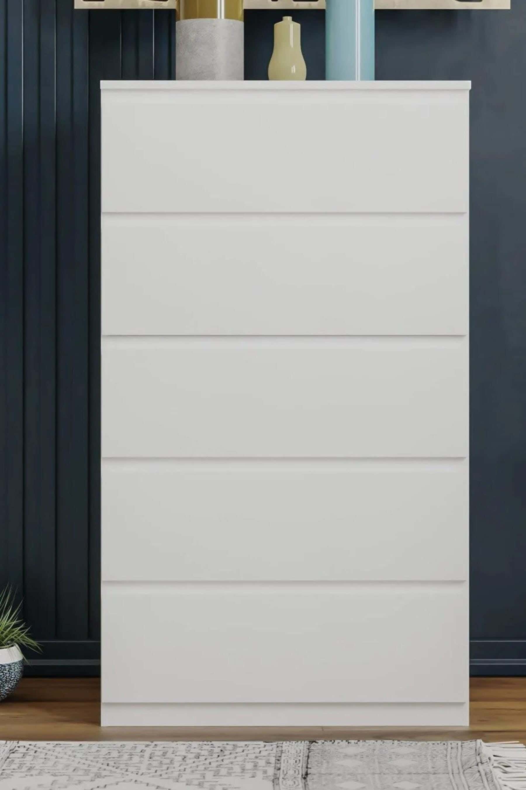 Modern Drawer Unit, 110x60x42 cm - White