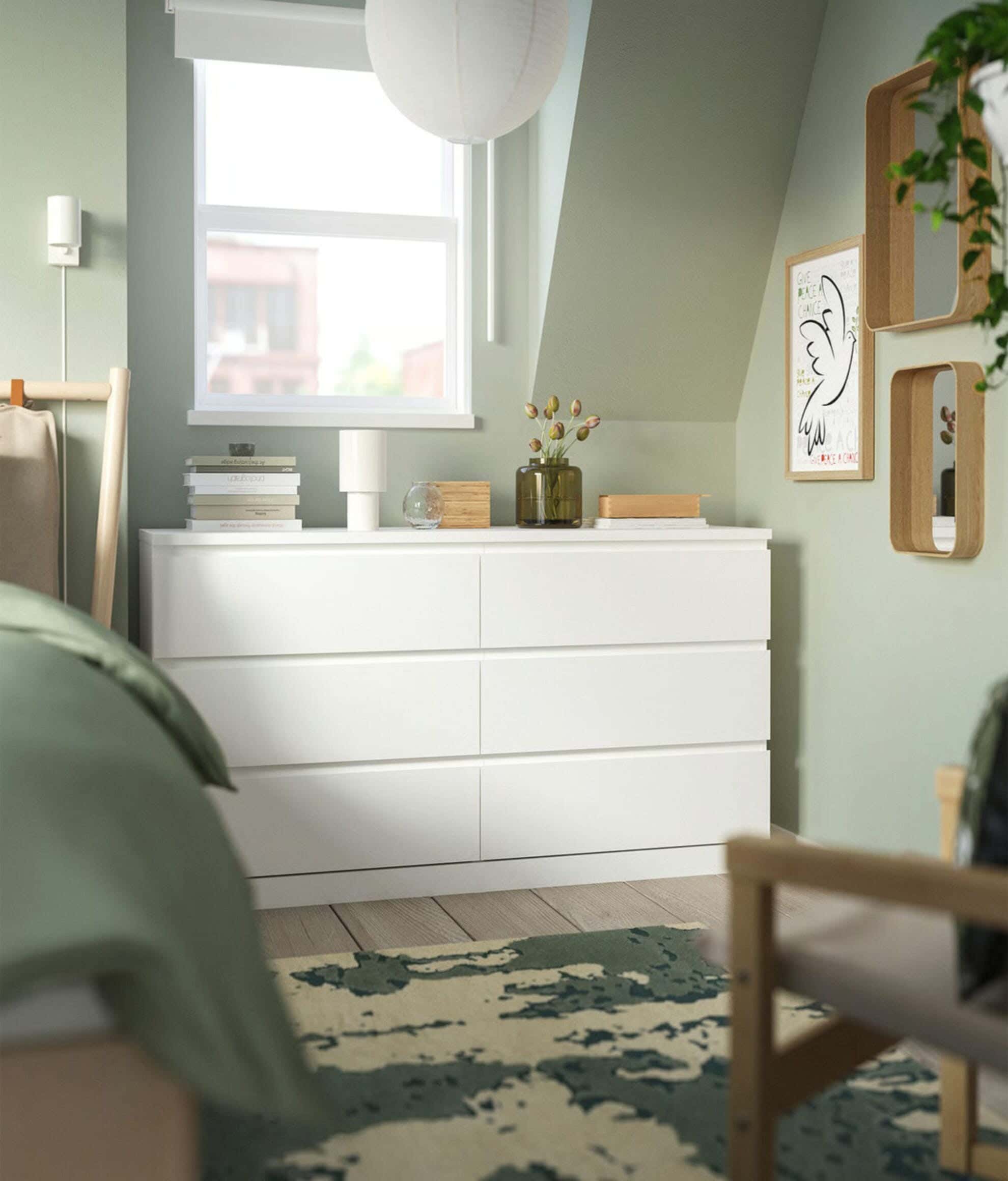 Modern Drawer Unit, 70x118x42 cm - White