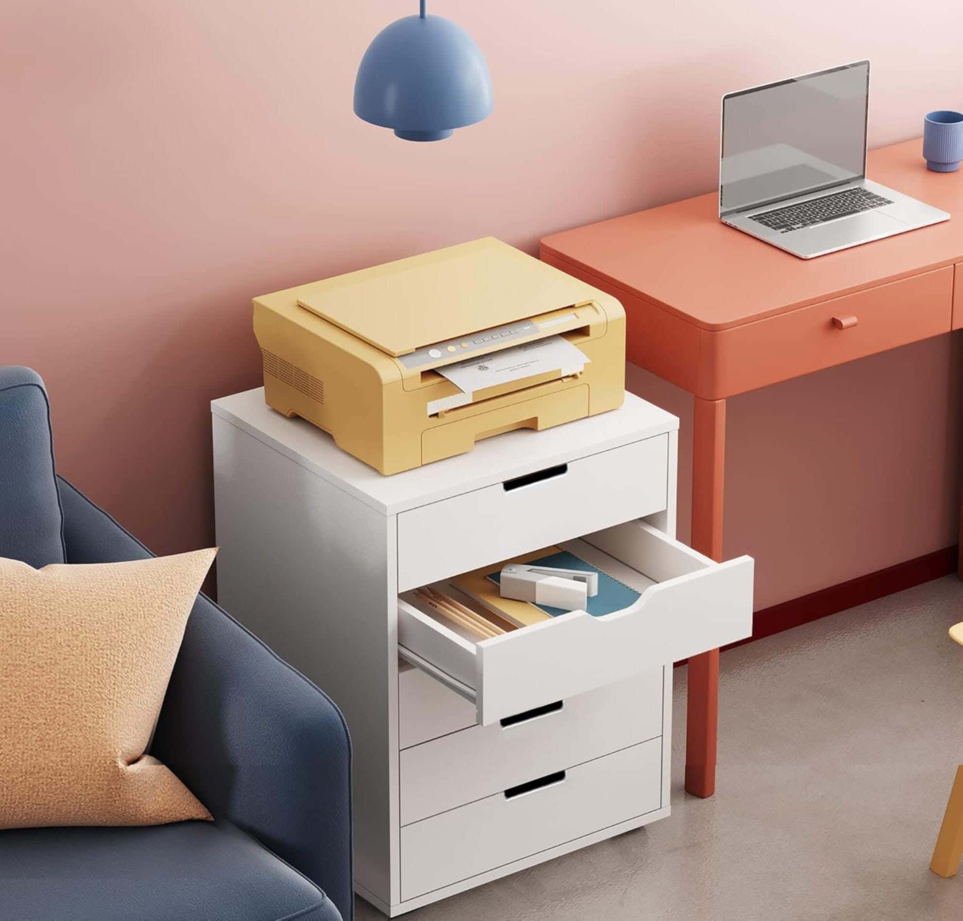 Modern Drawer Unit, 65x50x36 cm - White