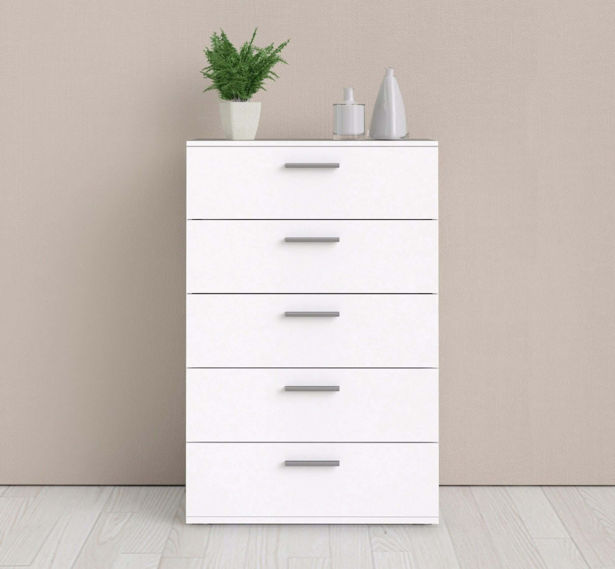 Modern Drawer Unit, 96x60x42 cm - White