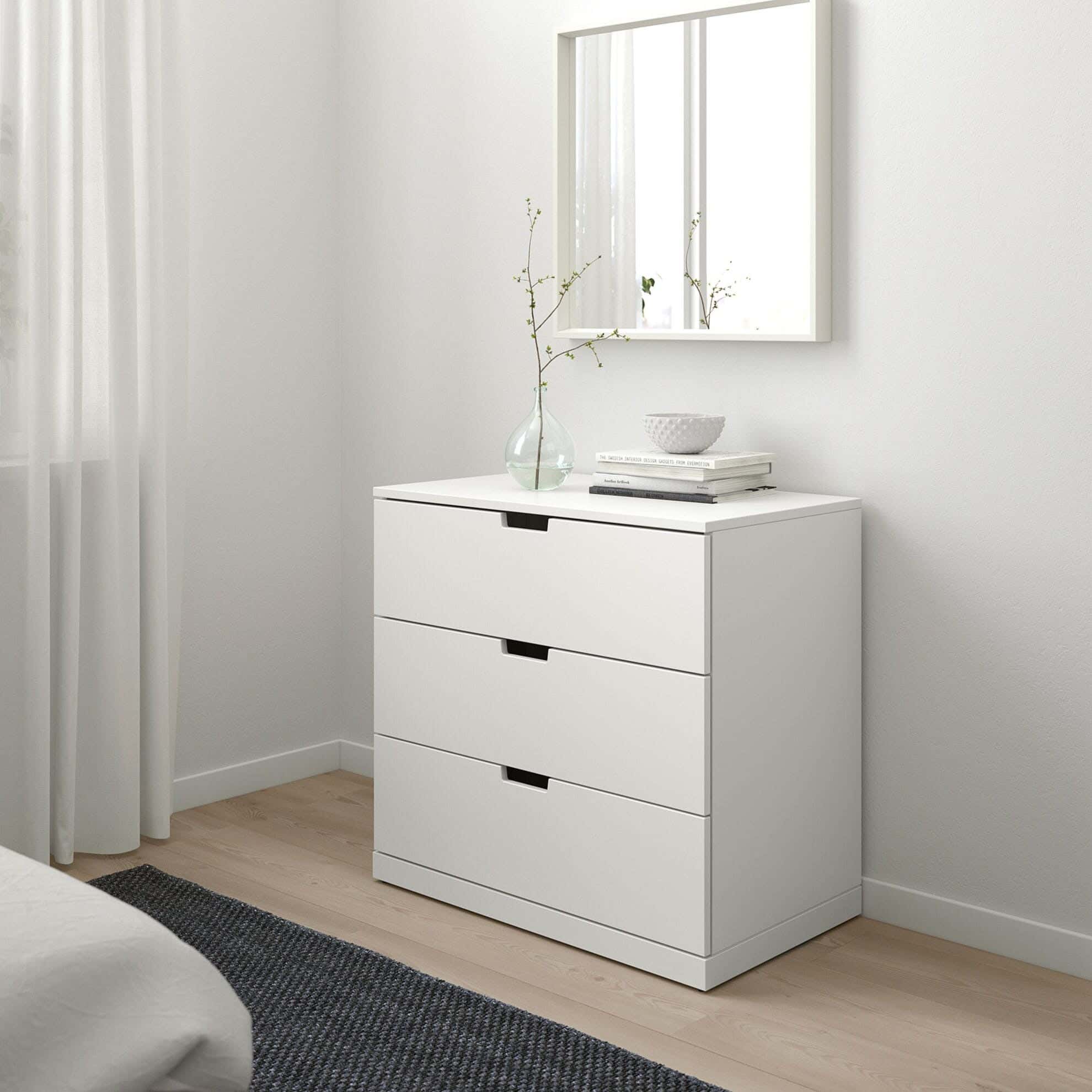 Modern Drawer Unit, 73x73x42 cm - White