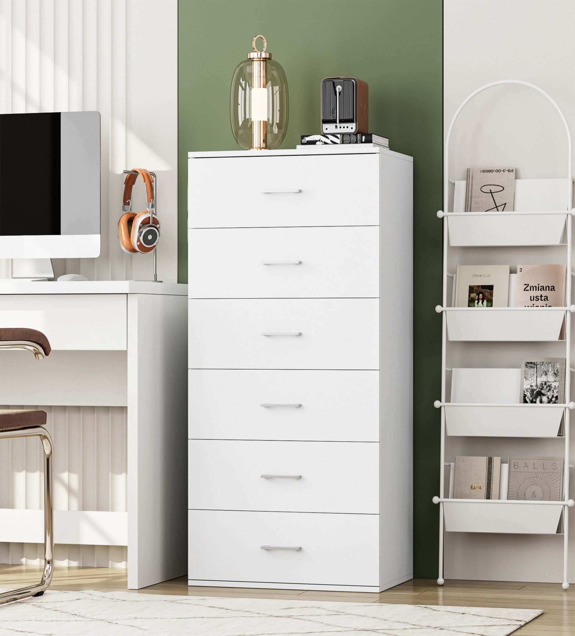Modern Drawer Unit, 114x50x42 cm - White