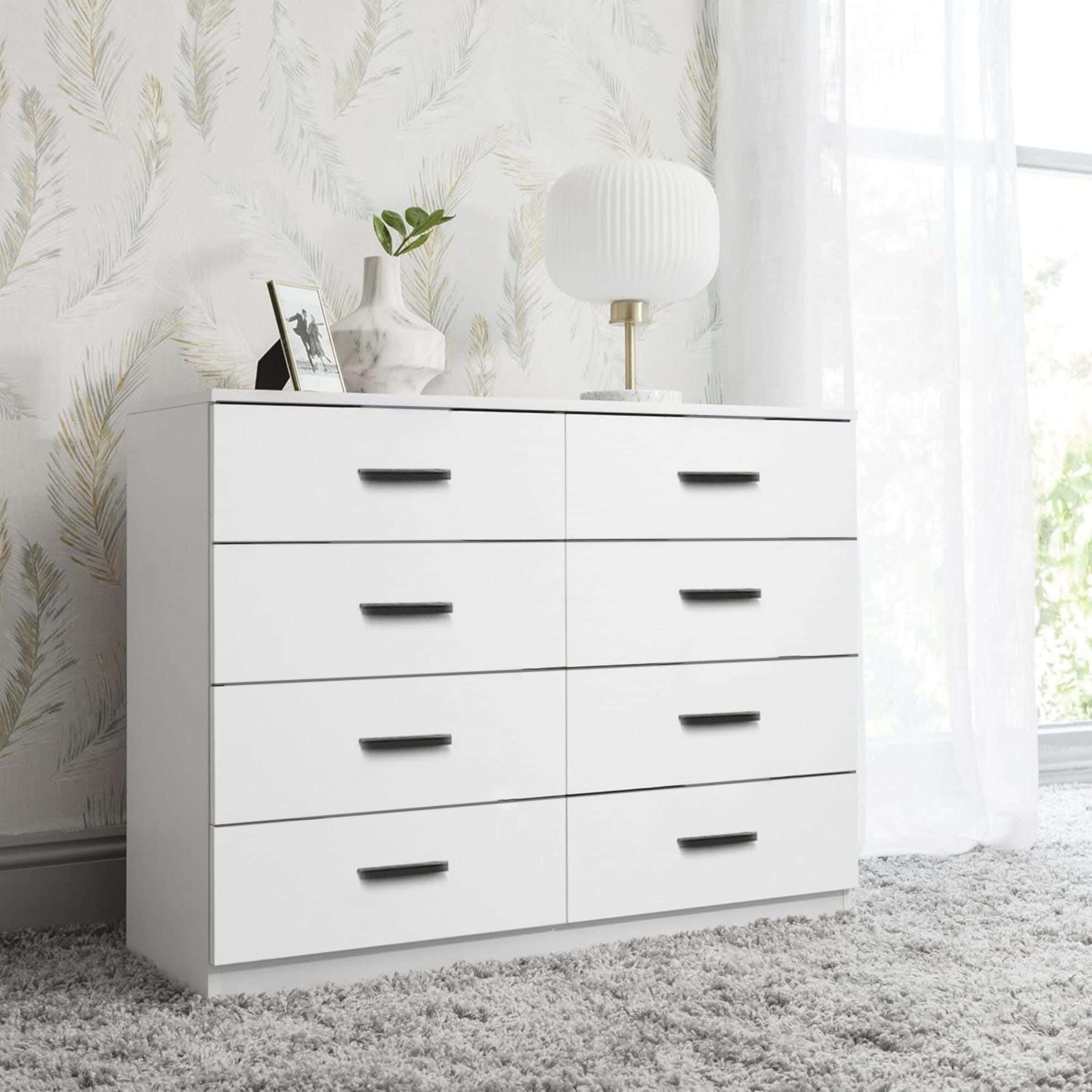 Modern Drawer Unit, 80x98x42 cm - White