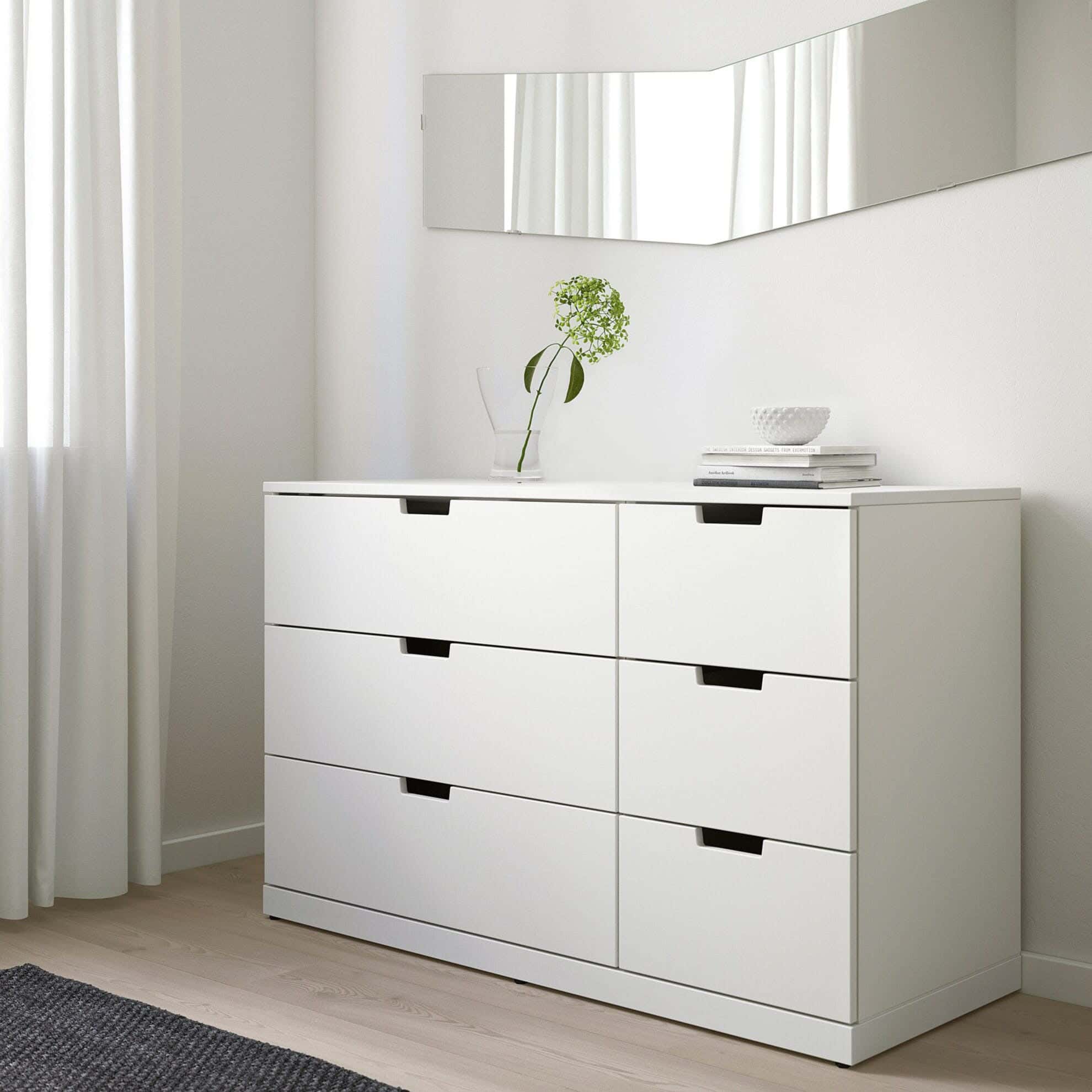 Modern Drawer Unit, 73x109x42 cm - White