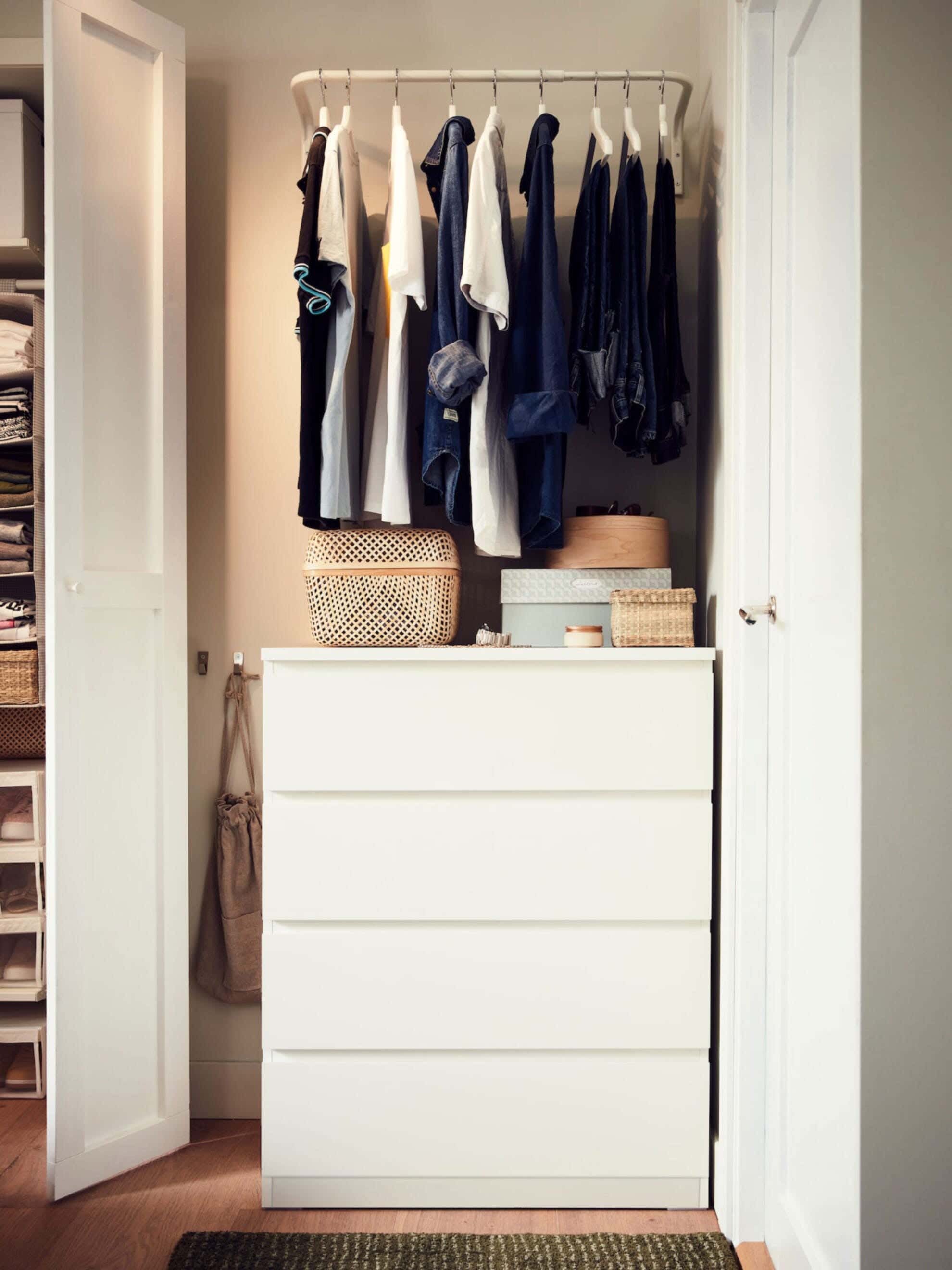 Modern Drawer Unit, 100x70x42 cm - White