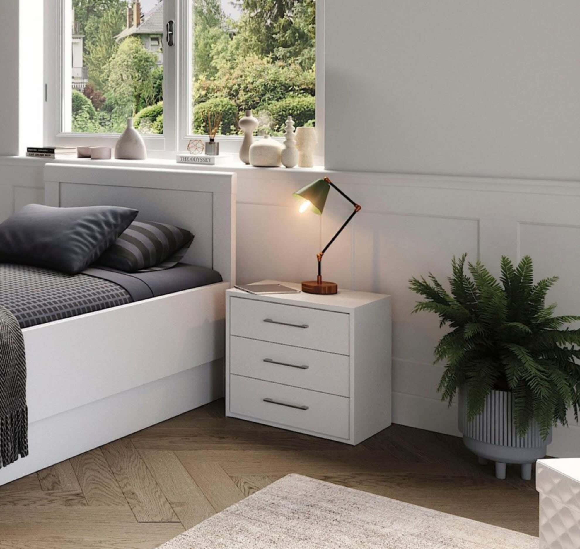 Modern Drawer Unit, 65x60x36 cm - White