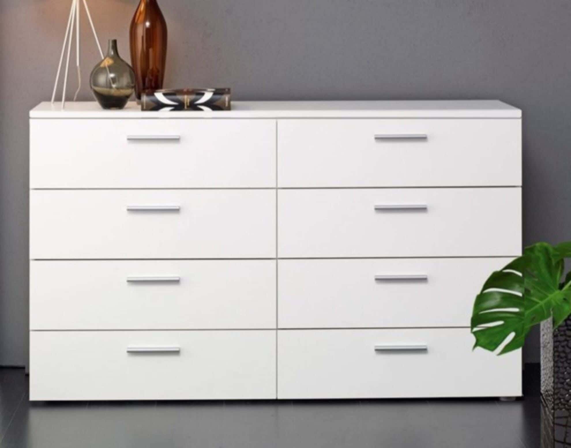 Modern Drawer Unit, 70x98x42 cm - White