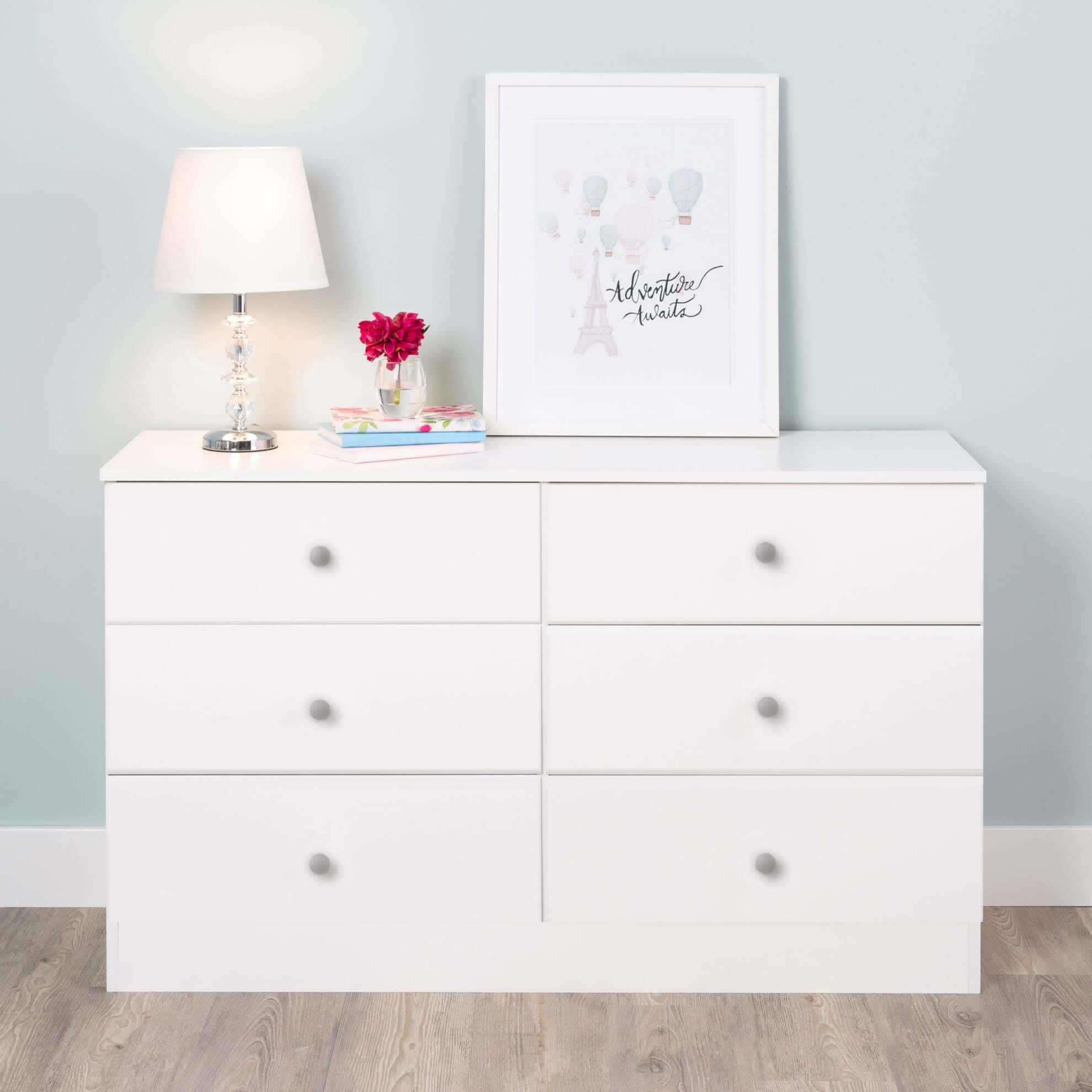 Modern Drawer Unit, 65x98x42 cm - White