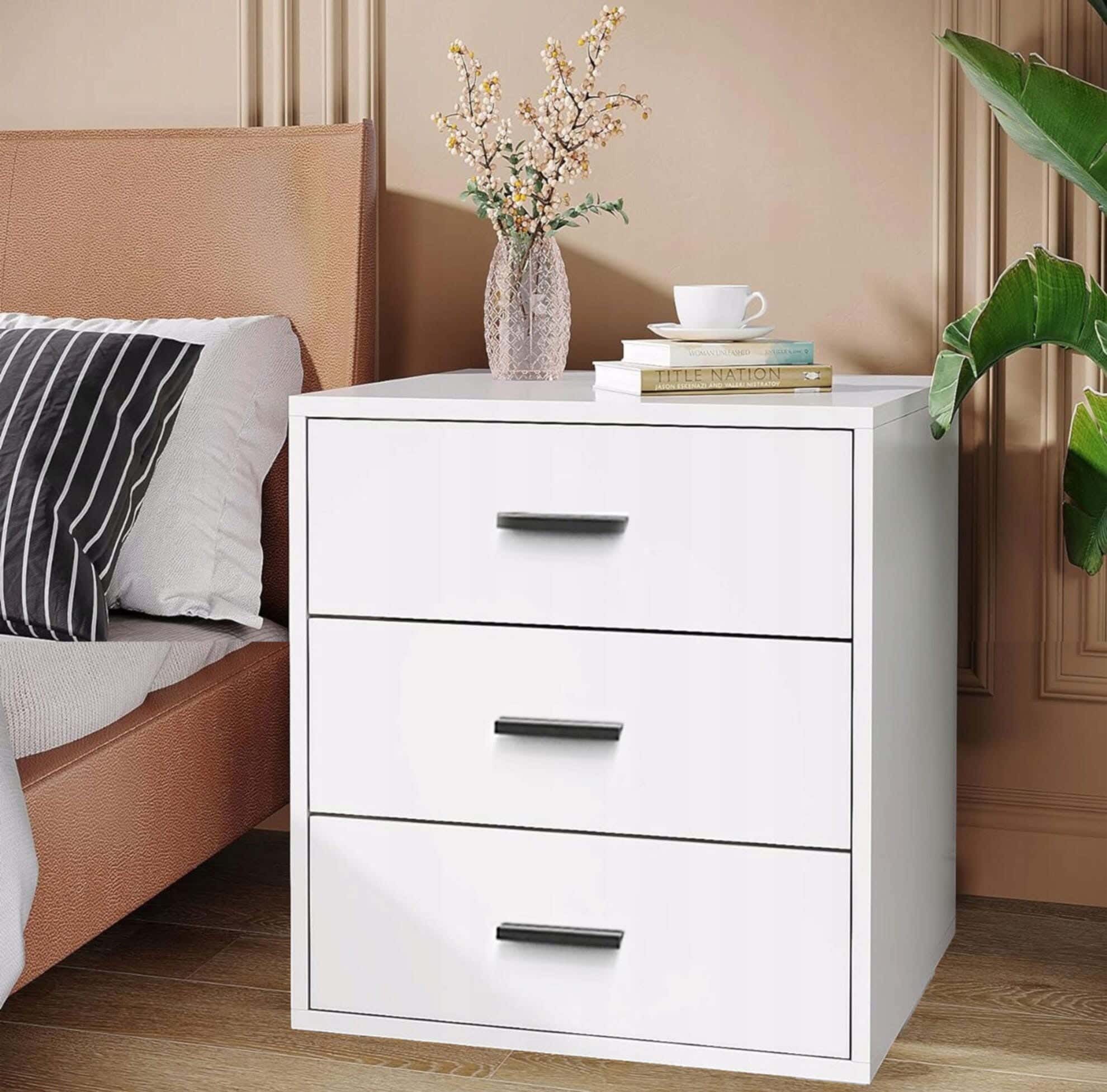 Modern Drawer Unit, 65x60x36 cm - White