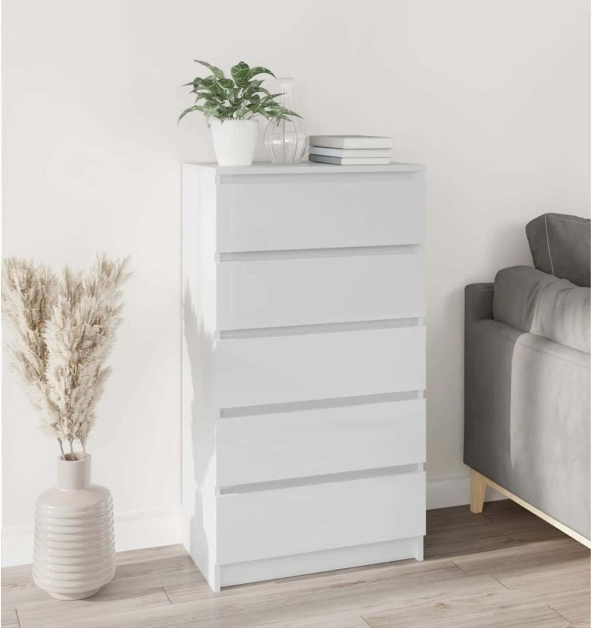 Modern Drawer Unit, 110x60x42 cm - White