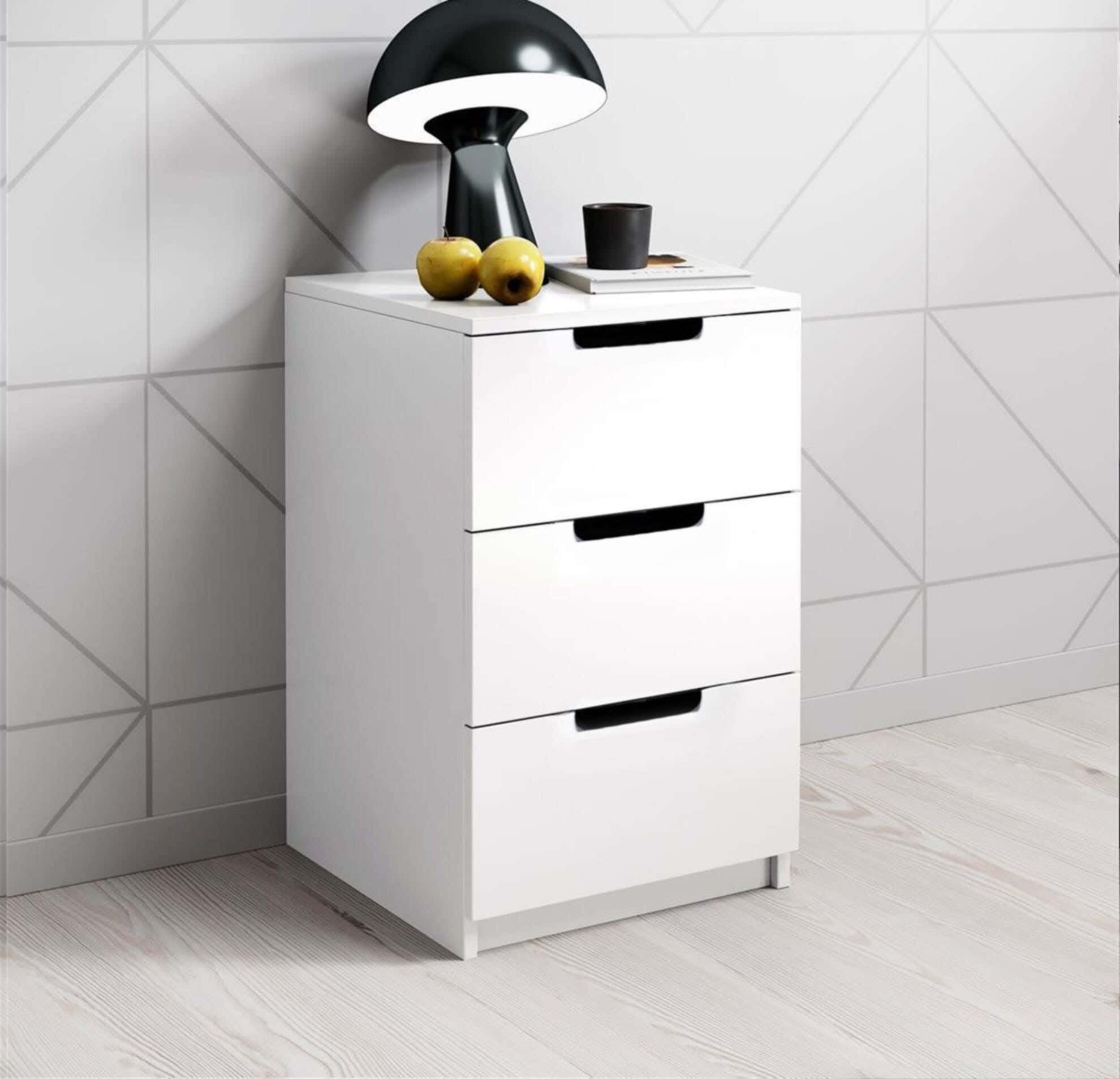 Modern Drawer Unit, 65x37x36 cm - White