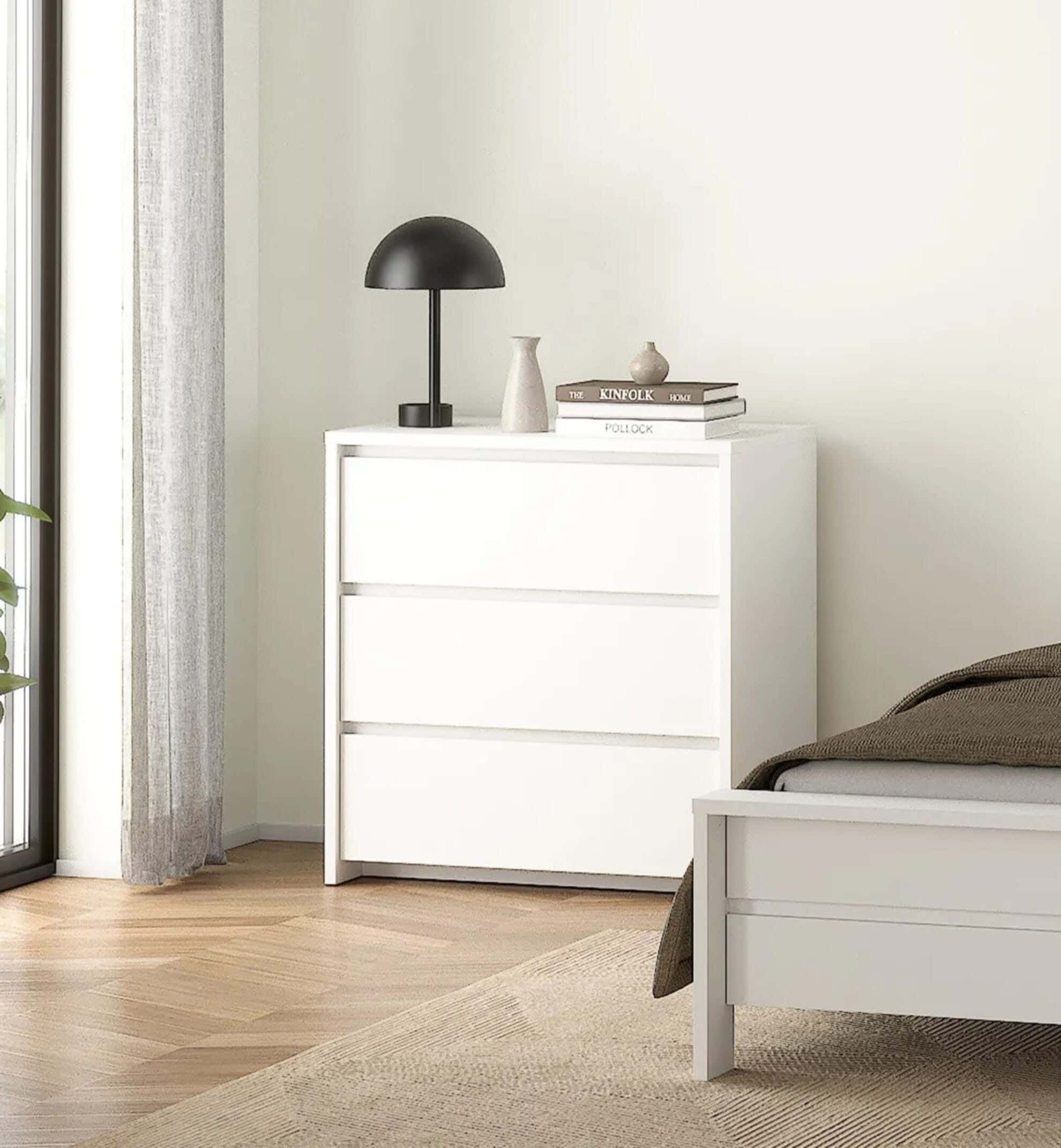 Modern Drawer Unit, 75x70x40 cm - White