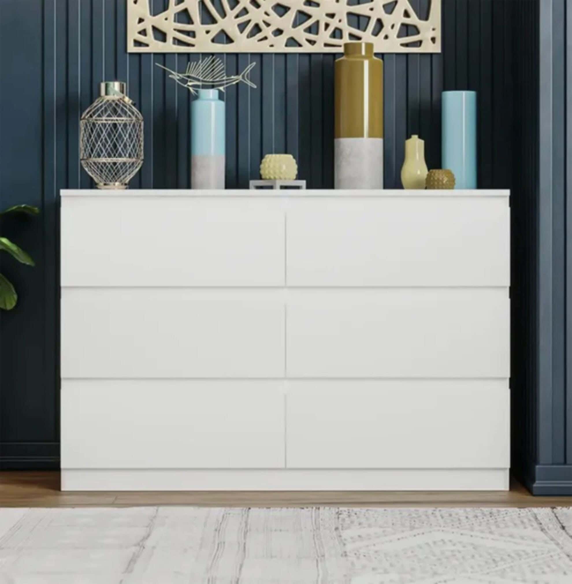 Modern Drawer Unit, 70x98x42 cm - White