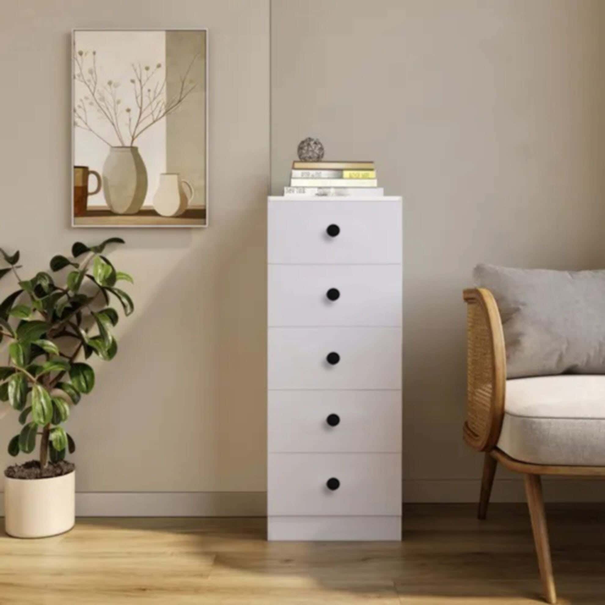 Modern Drawer Unit, 100x36x36 cm - White