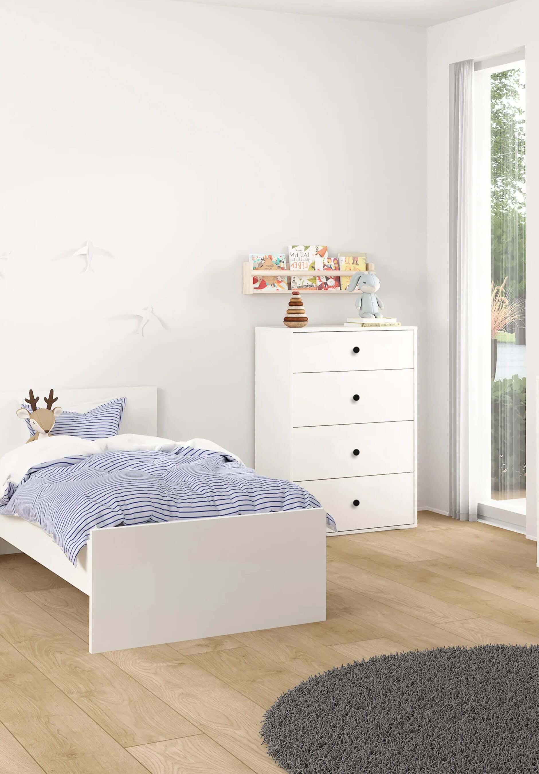 Modern Drawer Unit, 96x70x40 cm - White