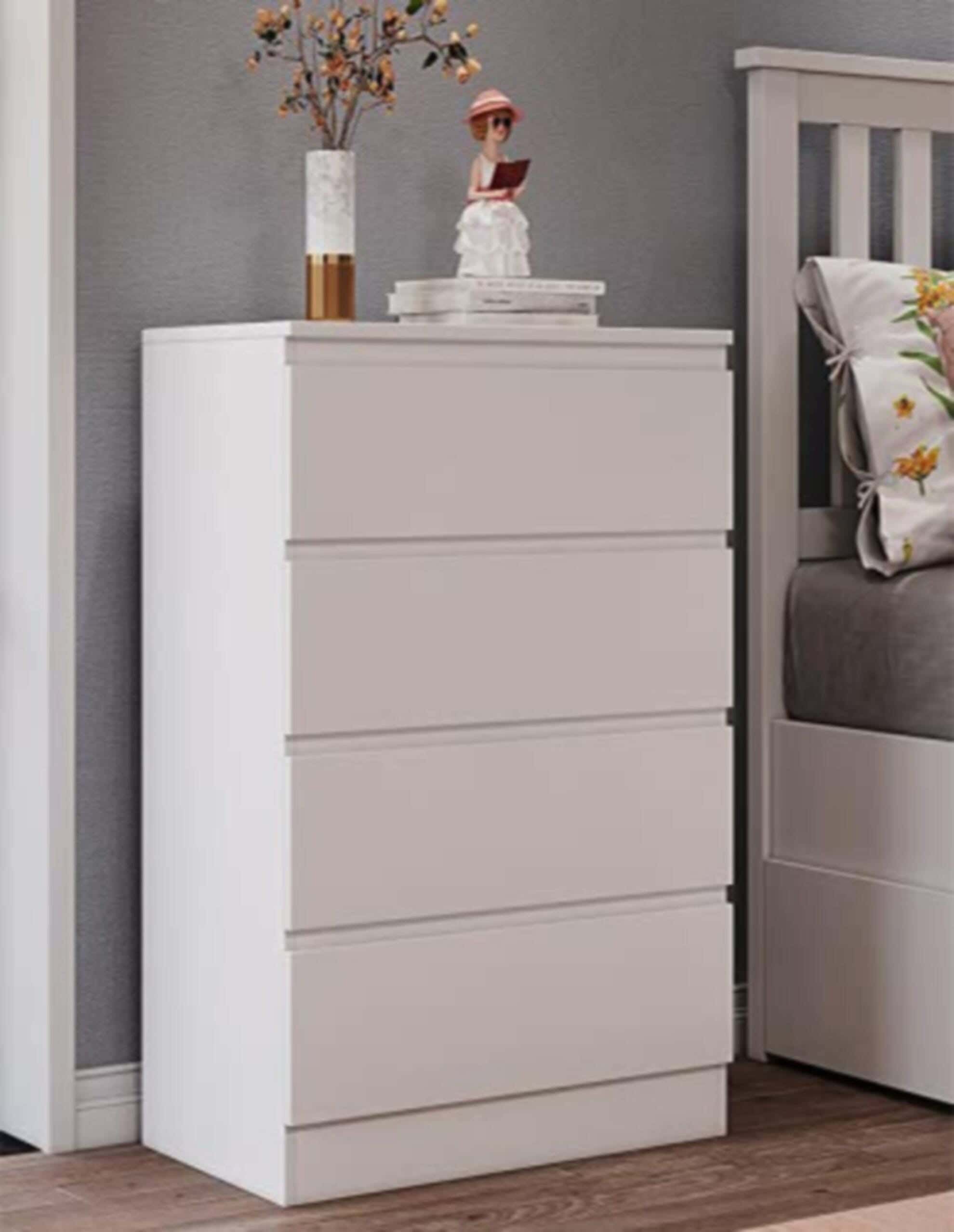 Modern Drawer Unit, 90x60x42 cm - White