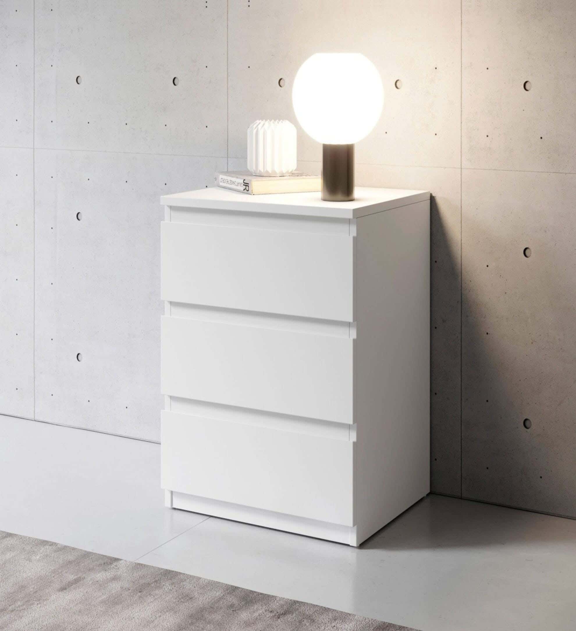 Modern Drawer Unit, 65x40x36 cm - White