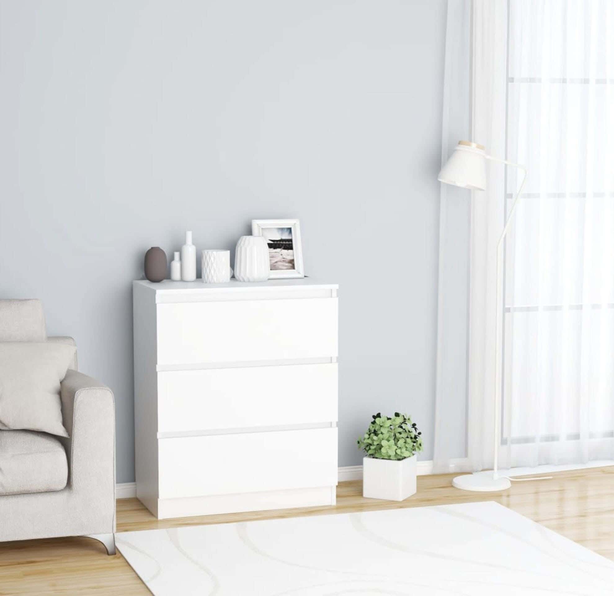 Modern Drawer Unit, 70x60x42 cm - White