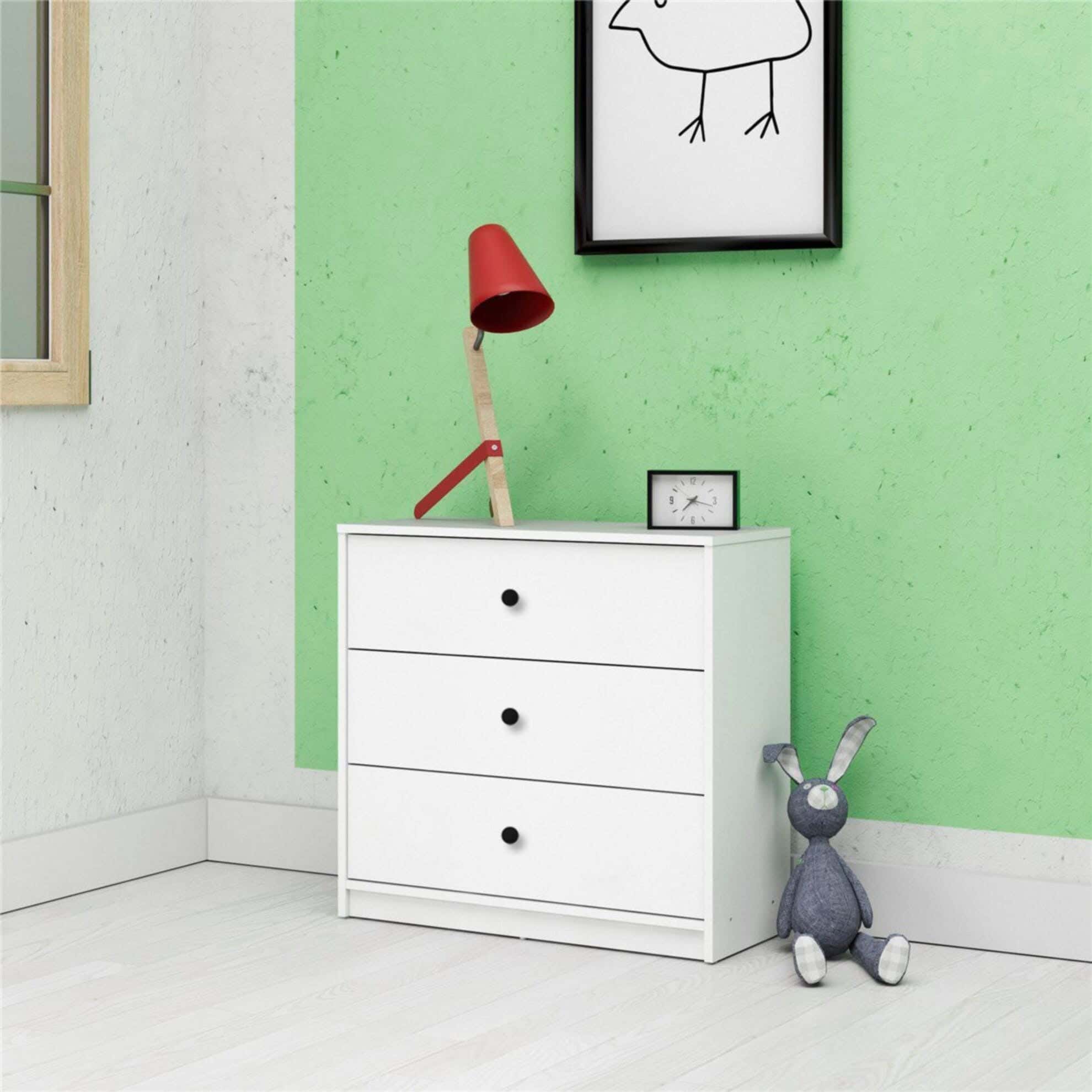 Modern Drawer Unit, 72x70x40 cm - White