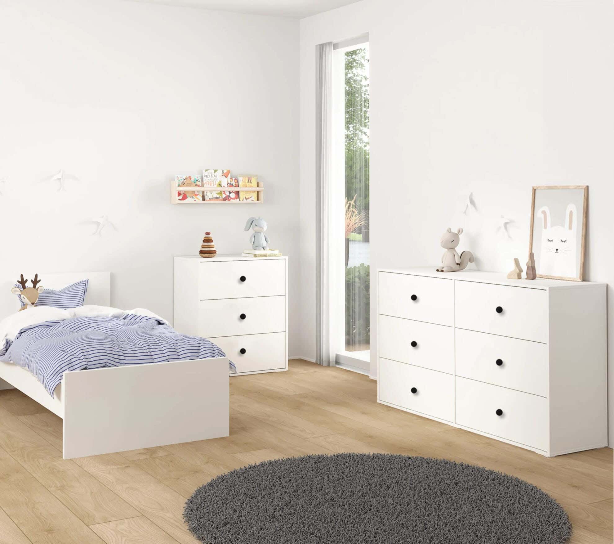 Modern Drawer Unit, 78x70x40 cm - White