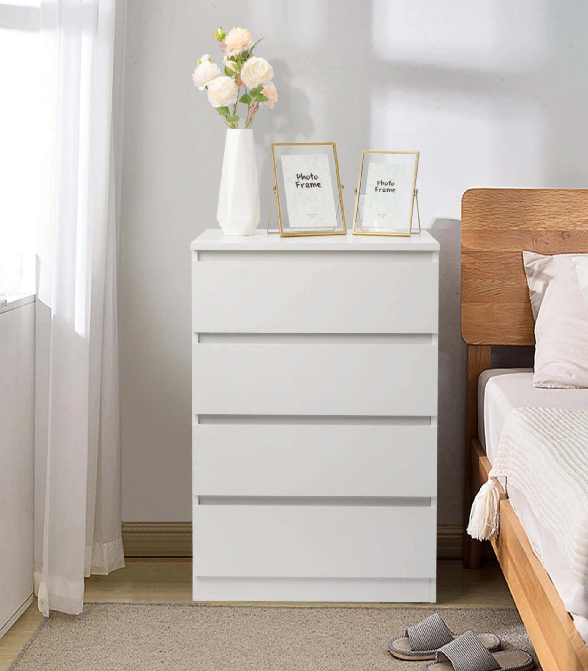Modern Drawer Unit, 90x60x42 cm - White