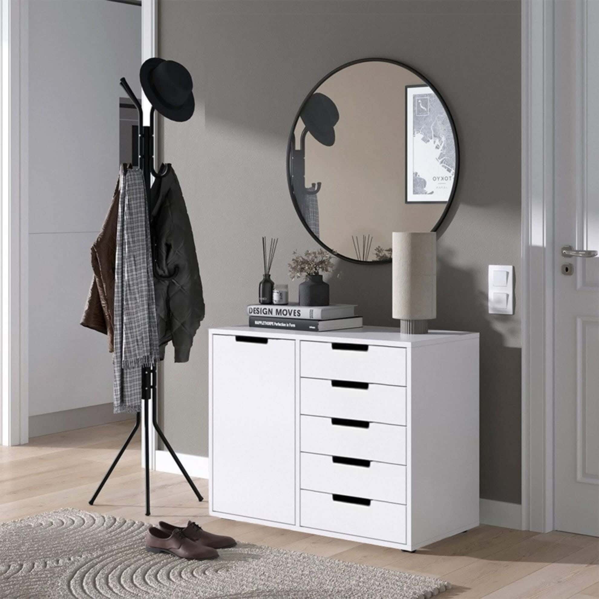 Modern Drawer Unit, 65x78x40 cm - White