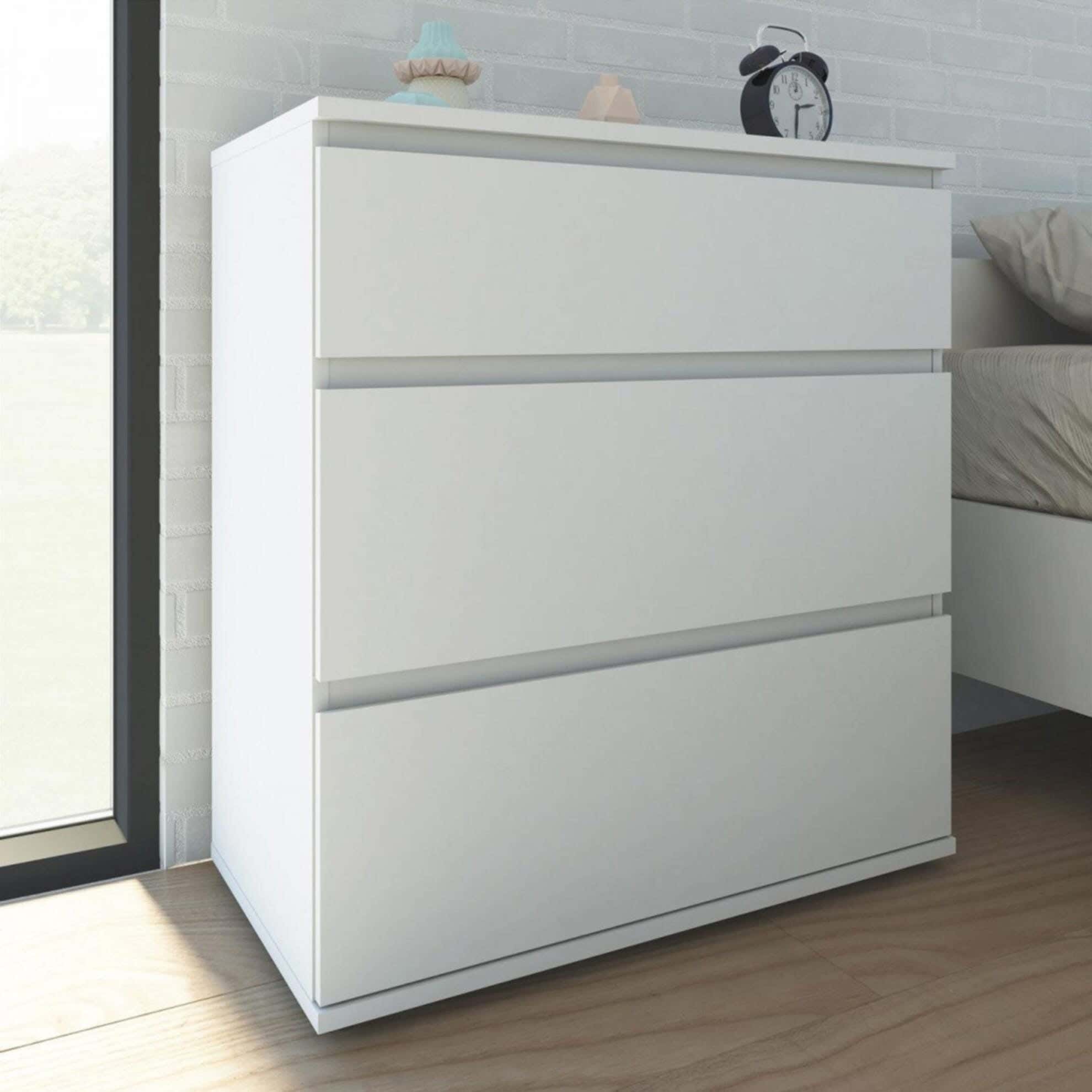 Modern Drawer Unit, 75x70x42 cm - White