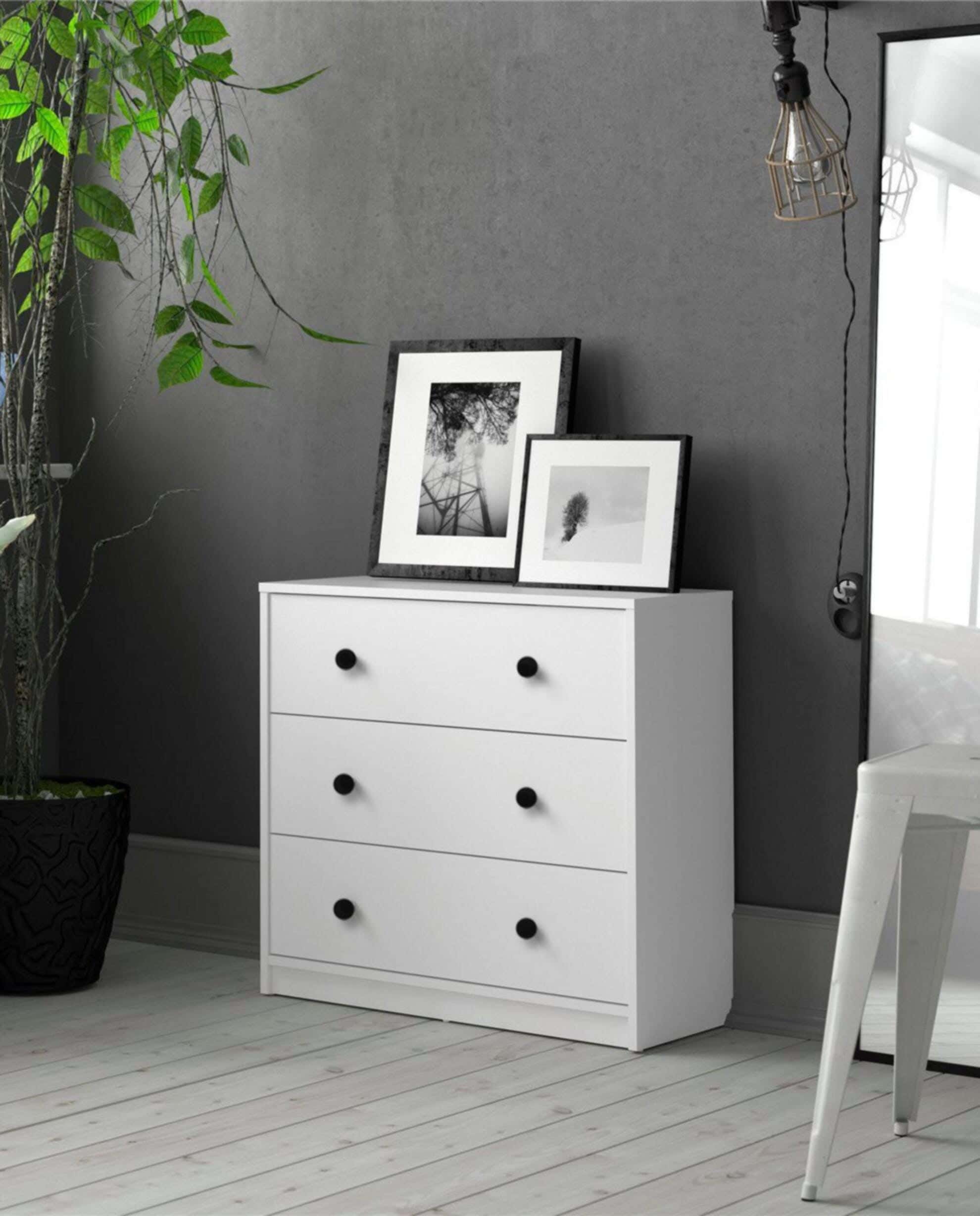 Modern Drawer Unit, 72x70x40 cm - White