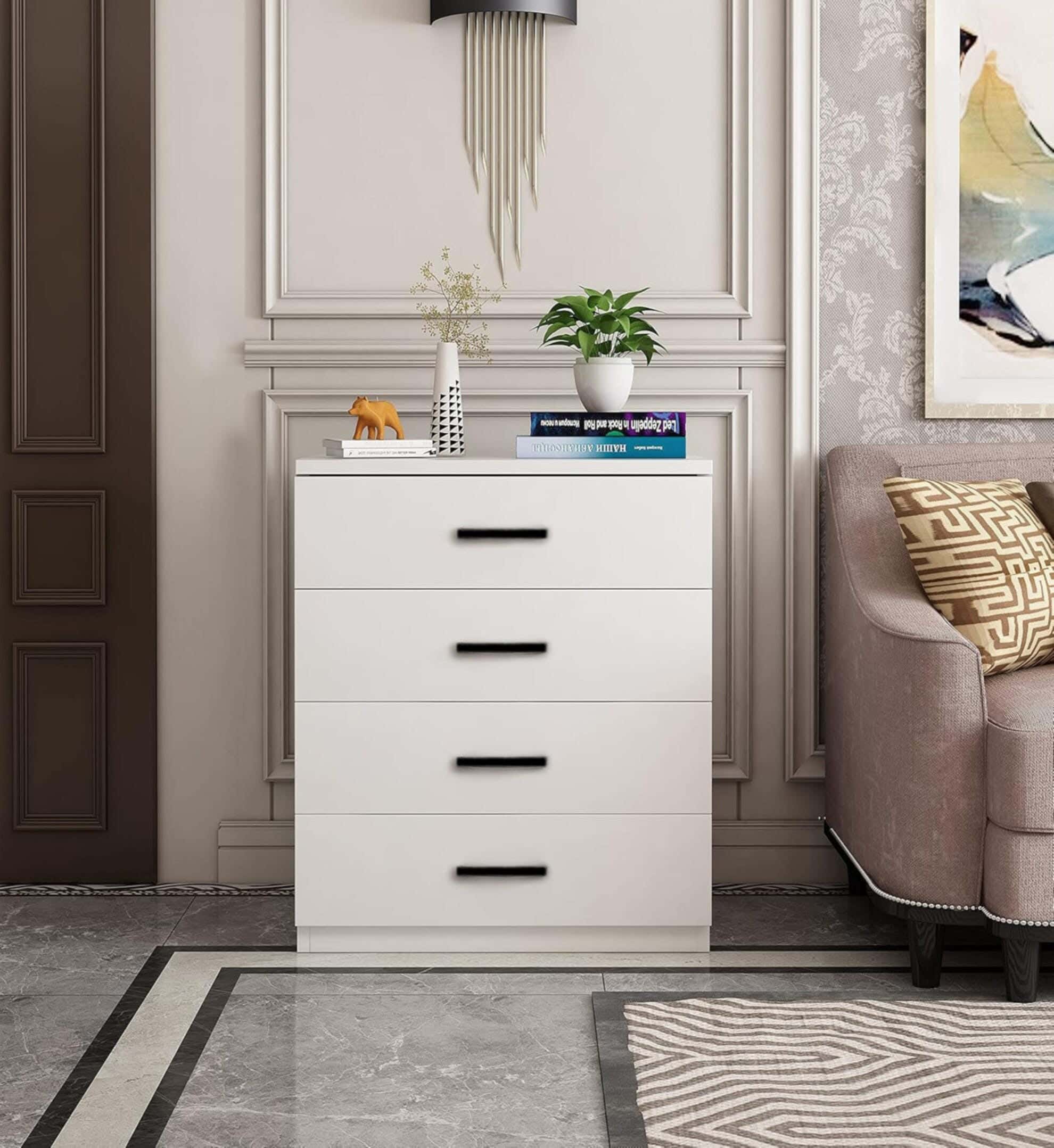 Modern Drawer Unit, 65x50x36 cm - White