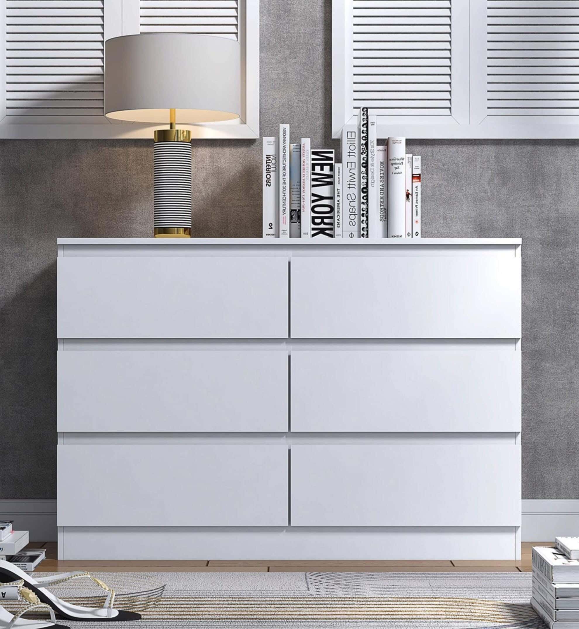 Modern Drawer Unit, 70x98x42 cm - White