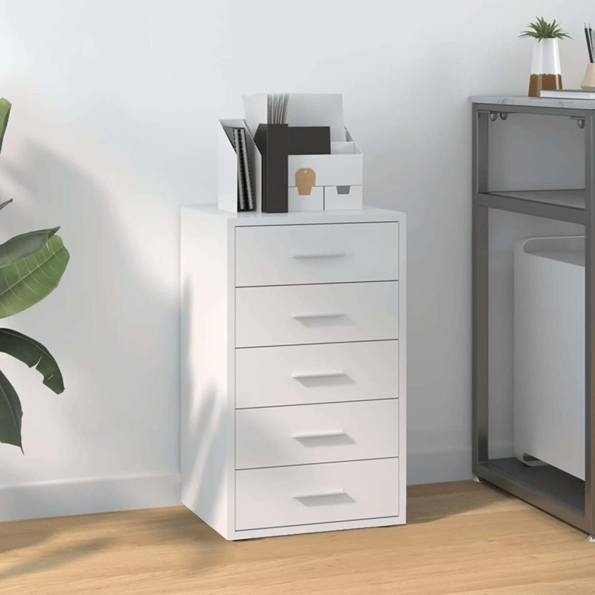 Modern Drawer Unit, 65x36x36 cm - White