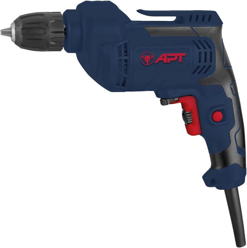 APT DW01315 Electric Drill, 10 mm, 450 Watt - Dark Blue Red