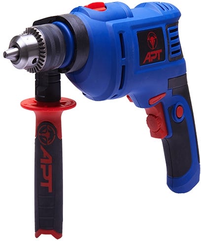 APT-PT DW02635 Corded Impact Drill, 13mm, 650 Watt - Blue Black