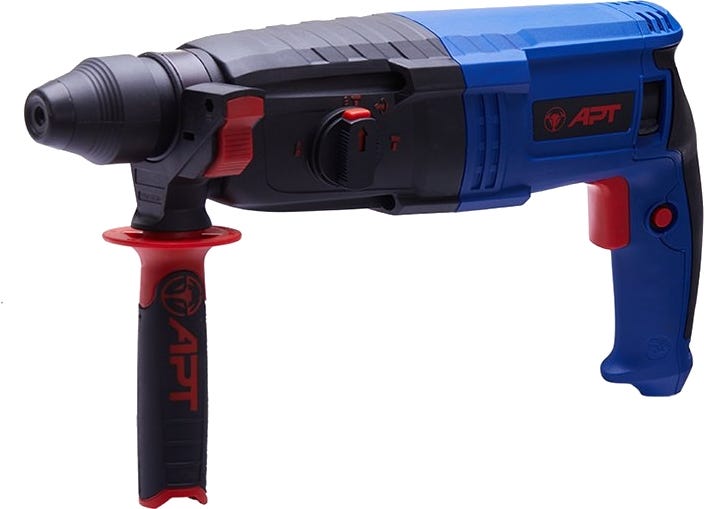 APT-PT DW2621 Corded Straight Rotary Hammer SDS Plus, 26mm, 800 Watt - Blue Black