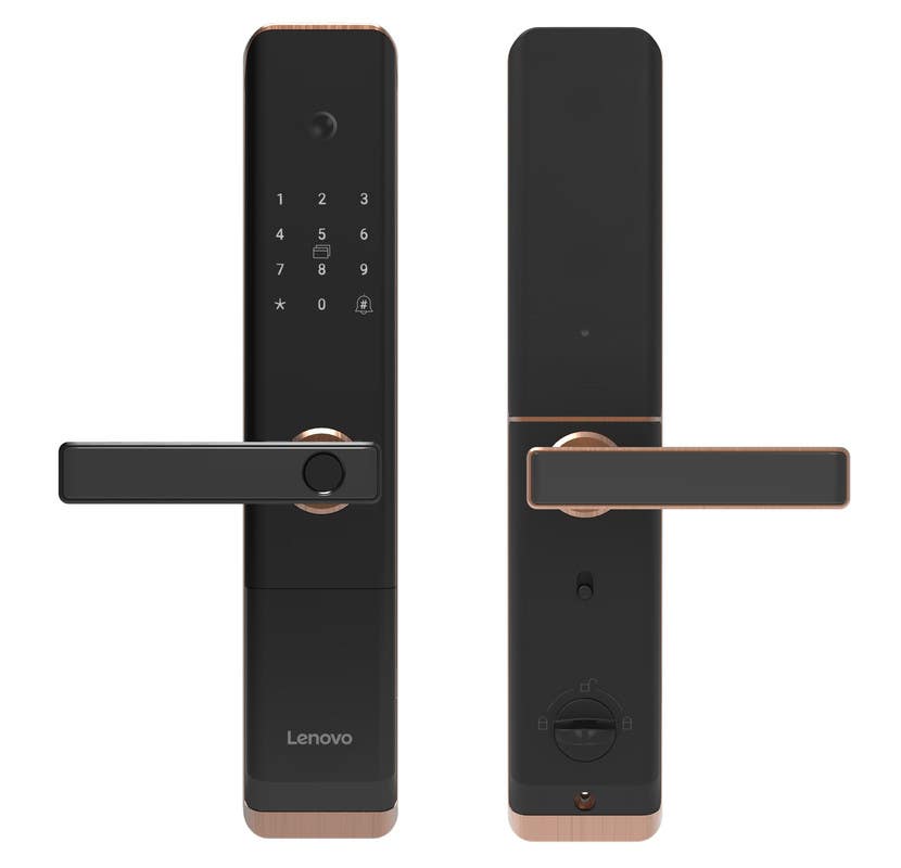 Lenovo E3 Pro Smart Lock, Fingerprint, Password, Emergency Key, Emergency Card - Gold