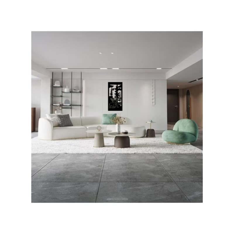 Wall Decor, 1 Piece, 80x40 cm - Black White