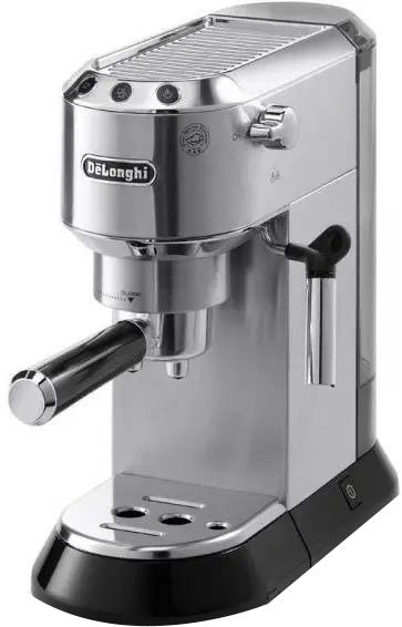 Delonghi EC.685.M Dedica Coffee Machine, 15 Bar - Silver