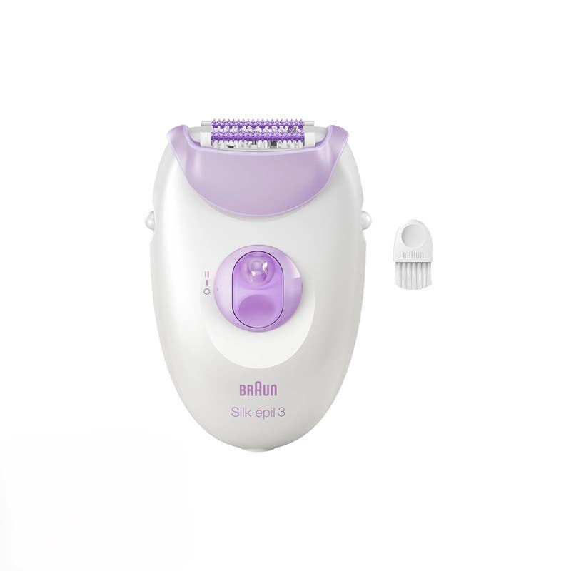 Braun Women's Wet & Dry Epilator, SE 3000 - White Purple