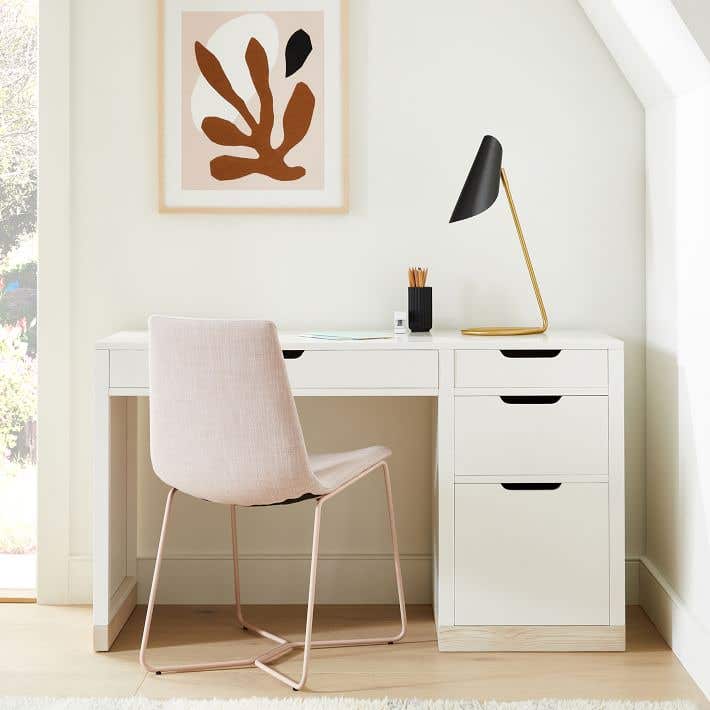 MDF Wood Desk, 120x80x60 cm - White