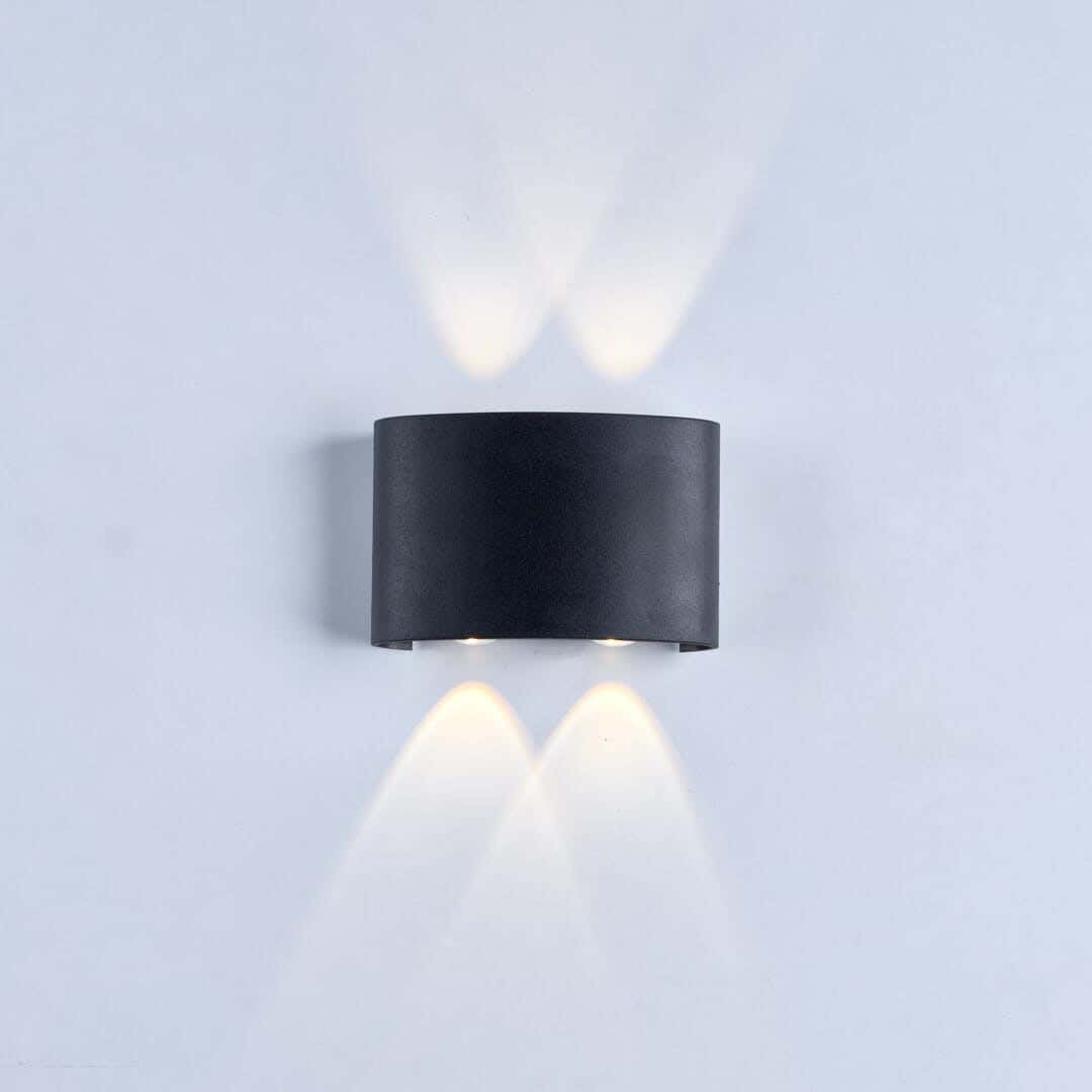 NAGAFA SHOP Acrylic Wall Lamp, 5×11×3 cm - Black