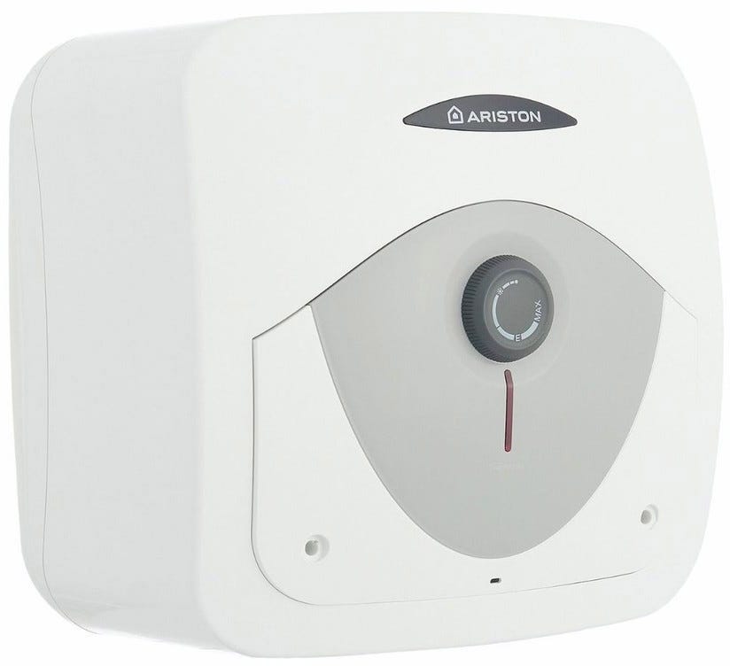 Ariston Electric Water Heater, 15 Liters, Indicator Lights, Andris Rs 15 Eg - White Gray