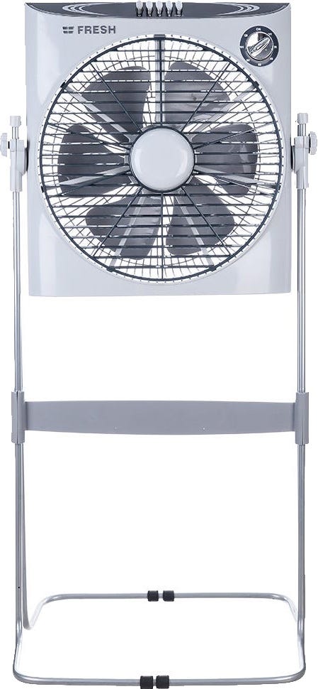 Fresh Qamar Box Fan, 14 Inch, 3 speeds - Grey