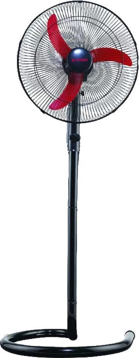 Fresh Stand Fan, 20inch, 3 Speeds - Black Dark Red
