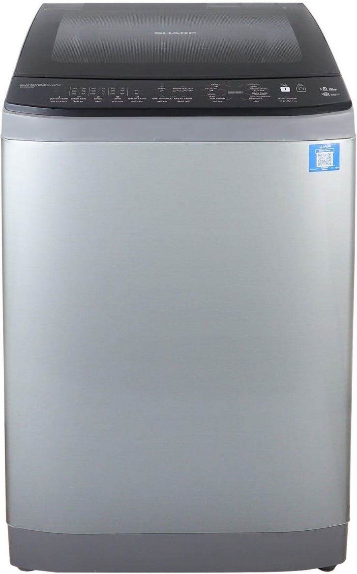 Sharp ES-T09 GSLP Top Automatic Washing Machine, 9 Kg With Pump - Silver