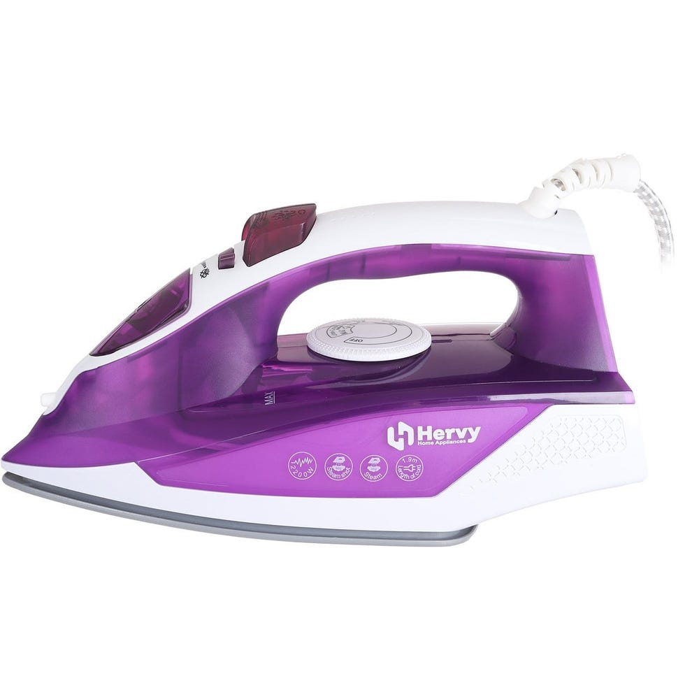 Hervy Get Hervy Verdy Ceramic Steam Iron, 2200 Watt - Mauve with best offers ...