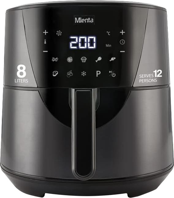 Mienta AF47634A  Air Fryer, 8 Liter, 1700 Watt - Black