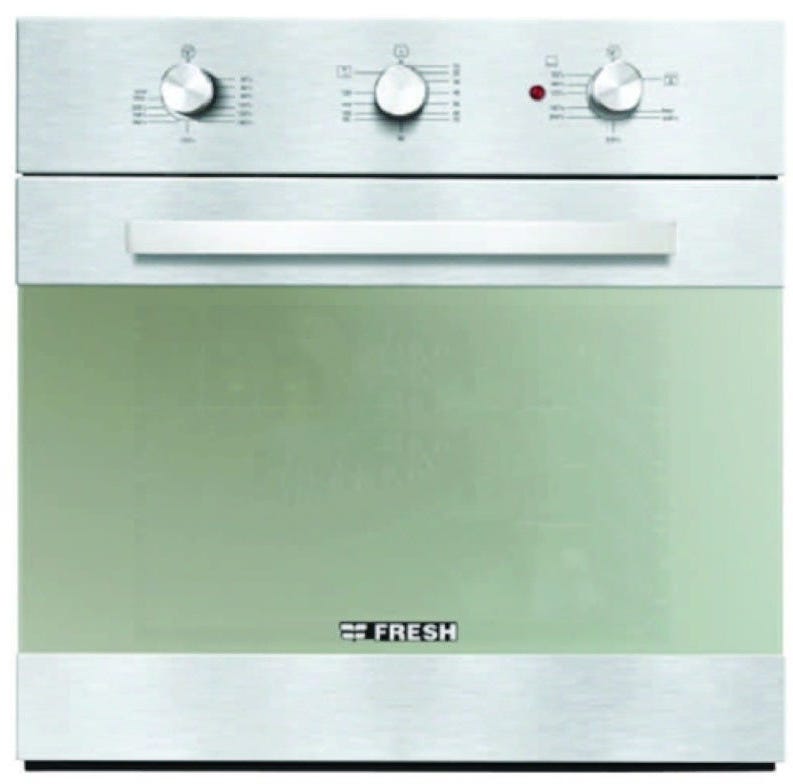 Fresh GEOFR60CMS-9651 Built-in Oven, 60 cm, Gas, Electric Grill, Hydraulic Door - Silver