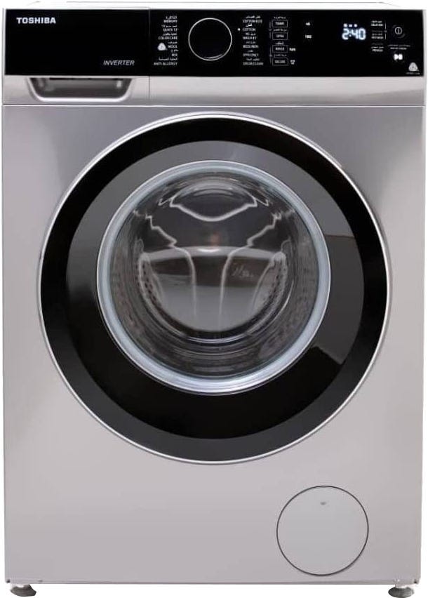 Toshiba TW-BJ90M4E(SK) Inverter Washing Machine, 8kg - Silver